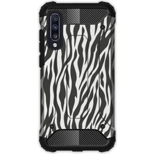 Egstech Samsung Galaxy A70 Kılıf Army Tank Full Koruma Antishock - Zebra Mod
