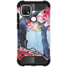 Egstech Oppo A15 - Oppo A15S Kılıf Army Tank Full Koruma Antishock - Orman Tablo