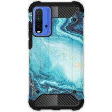 Egstech Xiaomi Redmi 9t / Poco M3 Kılıf Army Tank Full Koruma Antishock - Işlenmiş Ametist