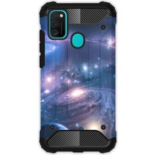 Egstech Samsung Galaxy M21 / M30S Kılıf Army Tank Full Koruma Antishock - Uzay Boşluğu