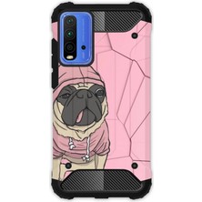 Egstech Xiaomi Redmi 9t / Poco M3 Kılıf Army Tank Full Koruma Antishock - Süslü Tarz Pug