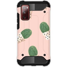 Egstech Samsung Galaxy S20 Fe Kılıf Army Tank Full Koruma Antishock - Cactus