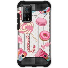Egstech Xiaomi 10T - 10T Pro Kılıf Desenli Antishock Crash Kapak - Cupcake Donut
