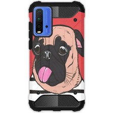 Egstech Xiaomi Redmi 9t / Poco M3 Kılıf Army Tank Full Koruma Antishock - Uyuşuk Pug