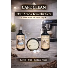 Cafe Clean Kahve Makinesi Temizleme Seti 3’lü | Kireç Çözücü + Süt Temizleyici + Kahve Yağı Temizleme Tableti DeLonghi | Philips | Siemens | Saeco