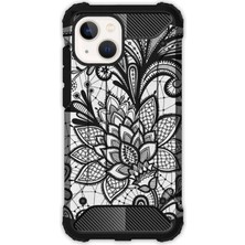 Egstech Apple iPhone 13 Kılıf Army Tank Full Koruma Antishock - Mandala Gül