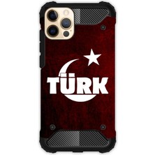 Egstech Apple iPhone 12 Pro Max Kılıf Desenli Antishock Crash Kapak - Tc Türk