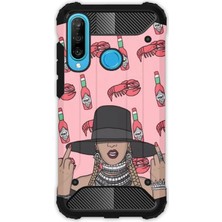 Egstech Huawei P30 Lite Kılıf Army Tank Full Koruma Antishock - Art Chili Girl