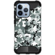 Egstech Apple iPhone 13 Pro Kılıf Army Tank Full Koruma Antishock - Kamuflaj