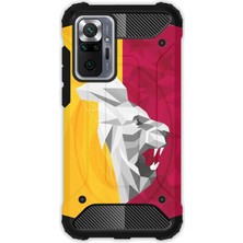 Egstech Xiaomi Redmi Note 10 Pro Kılıf Army Tank Full Koruma Antishock - Sarı Kırmızı Şampiyon