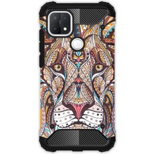 Egstech Oppo A15 - Oppo A15S Kılıf Army Tank Full Koruma Antishock - Aslan Mandala