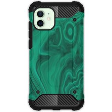 Egstech Apple iPhone 12 / 12 Pro Kılıf Army Tank Full Koruma Antishock - Yeşil Ametist