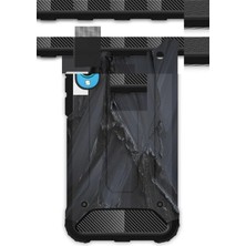 Egstech Huawei P30 Lite Kılıf Army Tank Full Koruma Antishock - Siyah Beton