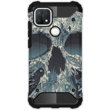 Egstech Oppo A15 - Oppo A15S  Kılıf Army Tank Full Koruma Antishock - Space Skull