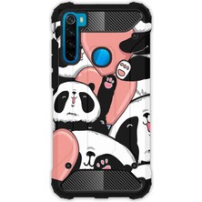 Egstech Xiaomi Redmi Note 8 Kılıf Army Tank Full Koruma Antishock - Sevimli Panda