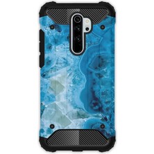 Egstech Xiaomi Redmi Note 8 Pro Kılıf Army Tank Full Koruma Antishock - Mavi Ametist