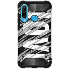 Egstech Huawei P30 Lite Kılıf Army Tank Full Koruma Antishock - Gri Aşk Love Tema