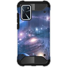 Egstech Oppo A16 Kılıf Army Tank Full Koruma Antishock - Uzay Boşluğu