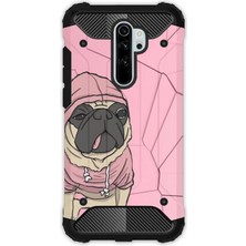 Egstech Xiaomi Redmi Note 8 Pro Kılıf Army Tank Full Koruma Antishock - Süslü Tarz Pug