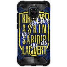 Egstech Xiaomi Redmi Note 9 Pro - 9s Kılıf Army Tank Full Koruma Antishock - Aşkın Rengi Sarı Lacivert
