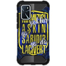 Egstech Oppo A16 Kılıf Army Tank Full Koruma Antishock - Aşkın Rengi Sarı Lacivert