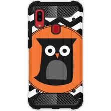 Egstech Samsung Galaxy A20 - A30 Kılıf Army Tank Full Koruma Antishock - Zigzag Baykuş