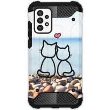 Egstech Samsung Galaxy A52 Kılıf Army Tank Full Koruma Antishock - Kedilerin Aşkı