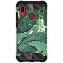 Egstech Samsung Galaxy A20 - A30 Kılıf Army Tank Full Koruma Antishock - Yeşil Üzüm