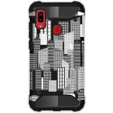 Egstech Samsung Galaxy A20 - A30 Kılıf Army Tank Full Koruma Antishock - 3D Gökdelen