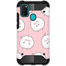 Egstech Samsung Galaxy M21 / M30S Kılıf Army Tank Full Koruma Antishock - Tombul Kuzular