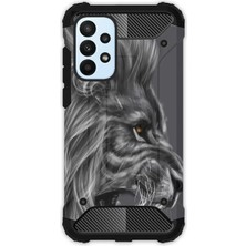 Egstech Samsung Galaxy A23 Kılıf Army Tank Full Koruma Antishock - Kara Aslan
