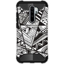 Egstech Xiaomi Redmi Note 8 Pro Kılıf Army Tank Full Koruma Antishock - Siyah/beyaz