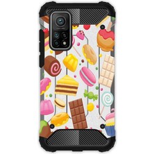 Egstech Xiaomi 10T - 10T Pro Kılıf Desenli Antishock Crash Kapak - Fast Food