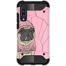 Egstech Samsung Galaxy A70 Kılıf Army Tank Full Koruma Antishock - Süslü Tarz Pug