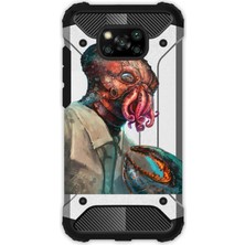 Egstech Xiaomi Poco X3 Pro - X3 Nfc Kılıf Desenli Antishock Crash Kapak - Ahtapot