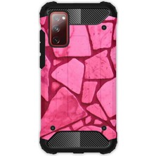 Egstech Samsung Galaxy S20 Fe Kılıf Army Tank Full Koruma Antishock - Pembe Beton