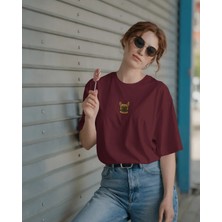 Muhtar Store French Bulldog (Fransız Bulldog) Baskılı Kadın Oversize Tişört – Minimal Frenchie Tasarım