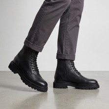 Çiğdem Kundura Gianni Maggi 2625 - Içi Dışı Hakiki Deri Eva Tabanlı Dokulu Erkek Postal Bot - Siyah - 41