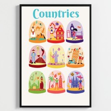 Besay A3 29,7X42 cm Çerçevesiz Poster-Countries