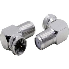 Pazarcan L 90 Derece F Konnektör Çevirmeli