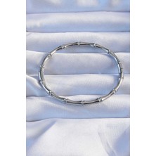 Pazarcan Çelik Gümüş Renk Kemik Model Bileklik