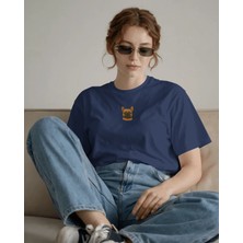 Muhtar Store French Bulldog (Fransız Bulldog) Baskılı Kadın Oversize Tişört – Minimal Frenchie Tasarım