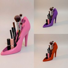 3D Tasarım Topuklu Ayakkabı Detaylı Makyaj Malz.organizeri (3lü Ürün)