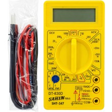 Şahin DT-830D Dijital Multimetre – Voltaj, Akım ve Direnç Ölçer Avometre (Prob Dahil)