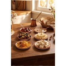 Mithra Life 6 Lı Seramik Ince Kahvaltılık Sosluk Reçellik Sunumluk Kase Seti Çilek Serisi MIT1332