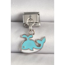 Pazarcan Çelik Gümüş Renk Balina Model Nomination Charm