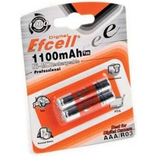 Pazarcan Efcell EF-1100 Tek 1100 Mah Aaa Ince Şarjlı Pil