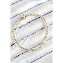 Pazarcan Pirinç Charm Topcuk Model Gold Renk Kadın Bileklik