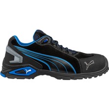 Selçuklu Plus Puma Safety Rio Low S3 SRC Alüminyum Burunlu İş Güvenliği Ayakkabısı Siyah Mavi