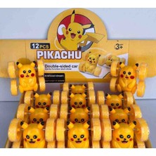 Pikachu Çift Taraflı Takla Atan Araba Çek Bırak Araba 10X10 cm 1 Adet